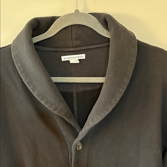 Amazon Essentials Men's Black Shawl Collar Jacket/Cardigan Size XL - Picture 2 of 6